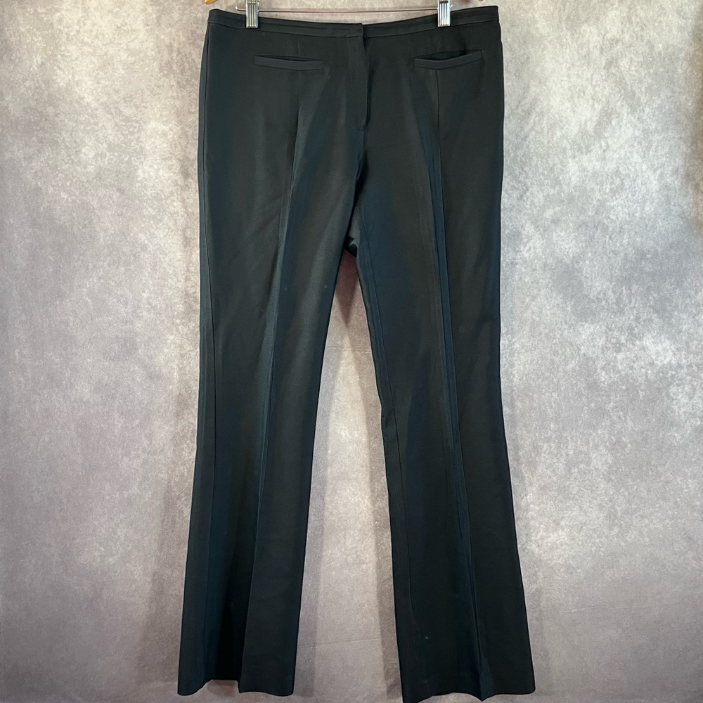 Tory Burch Trousers Womens 12 Black Straight Leg Dress Pants Career Twill
